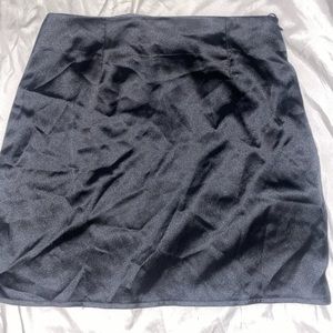 Black silk skirt, missguided